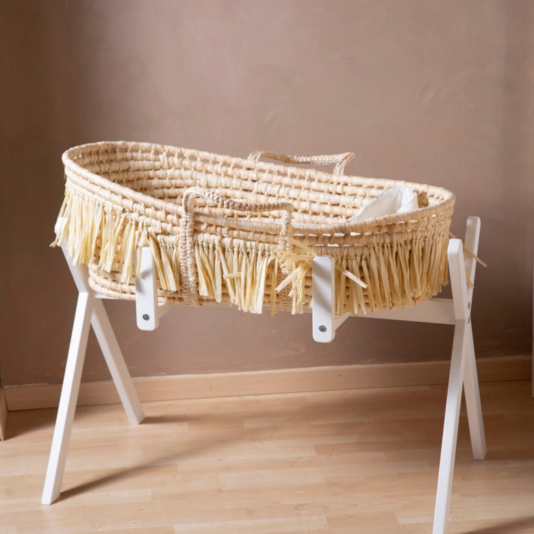 Childhome, Kosz Mojżesza Boho z kukurydzy + materacyk Childhome, Kosz Mojżesza Boho z kukurydzy + materacyk