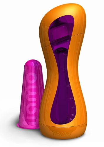 Samopodgrzewająca się butelka iiamo go - pomarańczowo-purpurowa