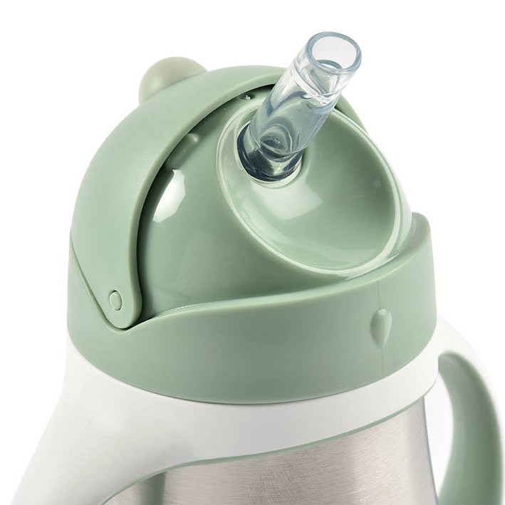 Beaba, Bidon termiczny termobutelka ze słomką 250 ml Sage green Beaba, Bidon termiczny termobutelka ze słomką 250 ml Sage green