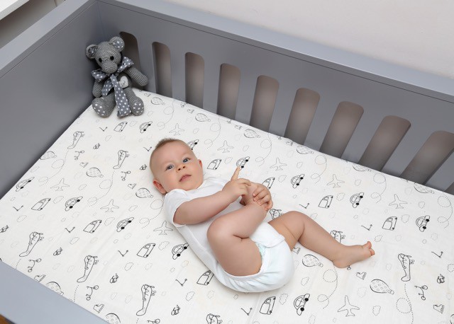 Prześcieradło z gumką Gwiazdki 60x120