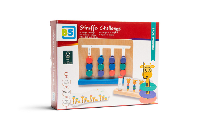Bs Toys, Drewniana Gra Logiczna Wyzwanie Żyrafy Bs Toys, Drewniana Gra Logiczna Wyzwanie Żyrafy
