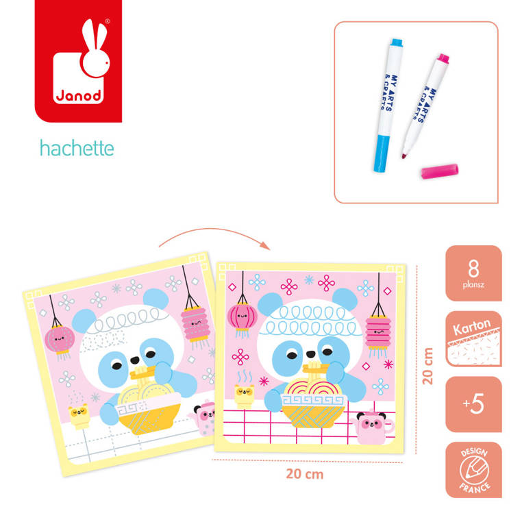 Zestaw Kreatywny Szlaczki My Arts & Crafts 5+, Janod Zestaw Kreatywny Szlaczki My Arts & Crafts 5+, Janod