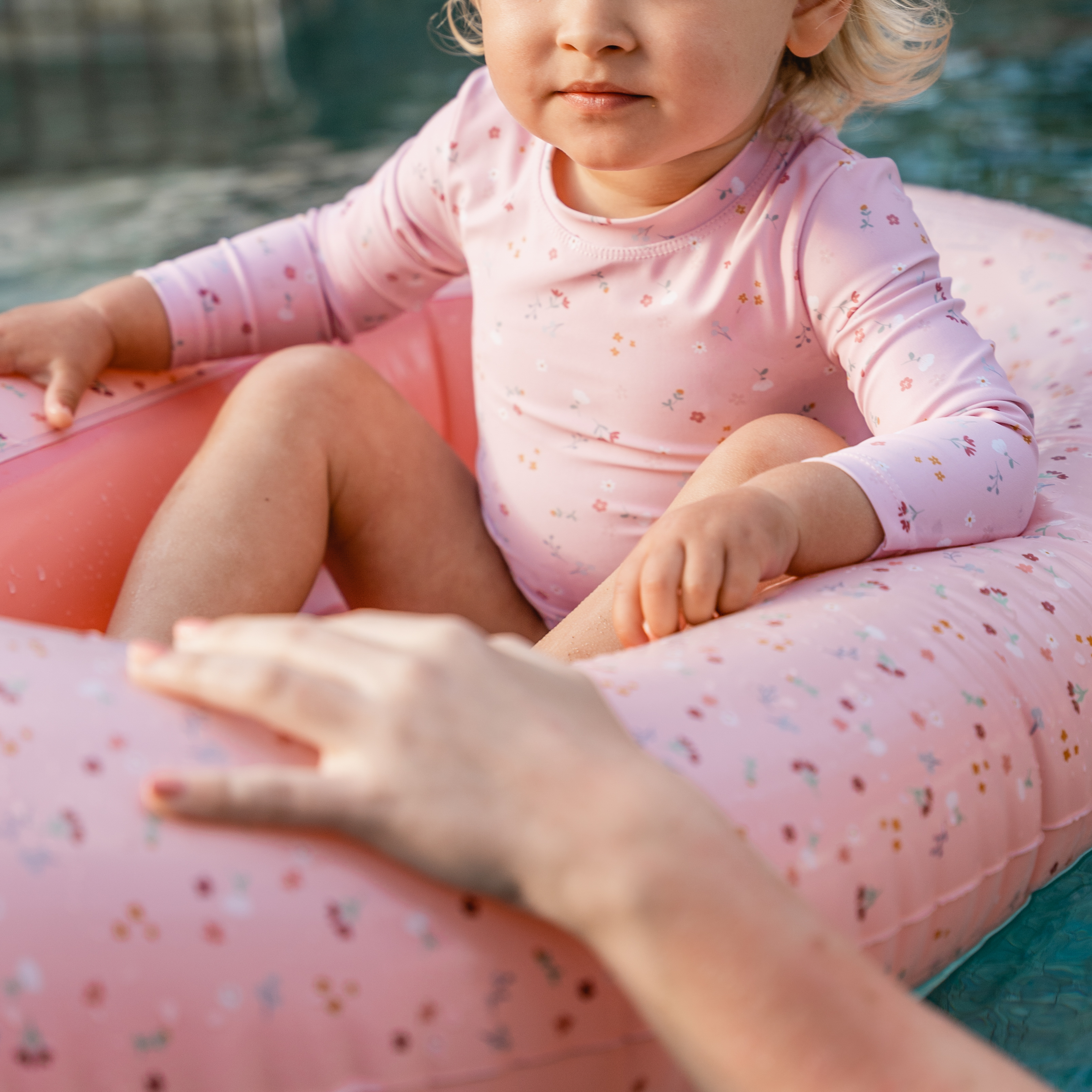 Little Dutch, Swimsuit z rękawami Vintage Pink 98/104 Little Pink Flowers Little Dutch, Swimsuit z rękawami Vintage Pink 98/104 Little Pink Flowers