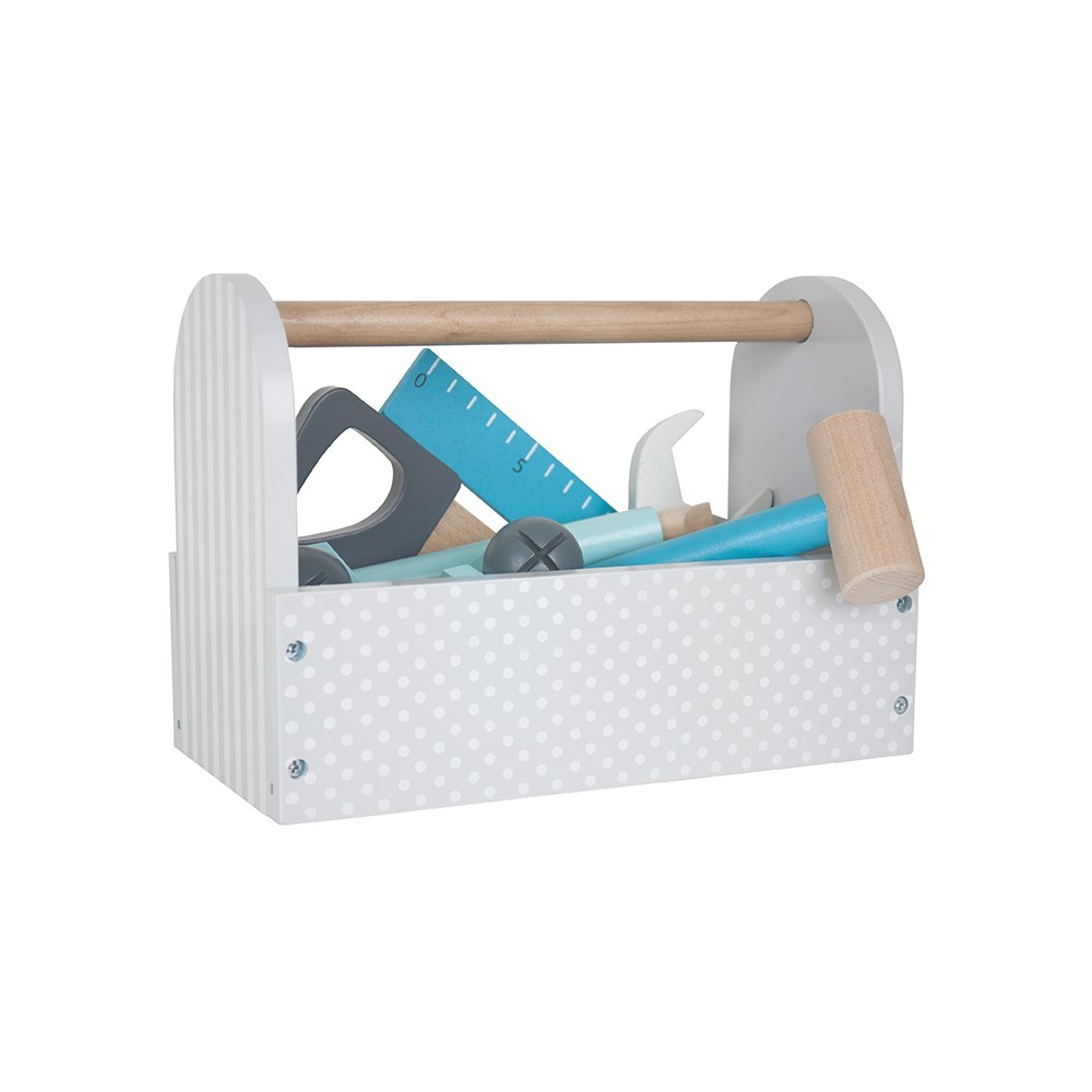 JaBaDaBaDo, Drewniana szara skrzynia z narzędziami