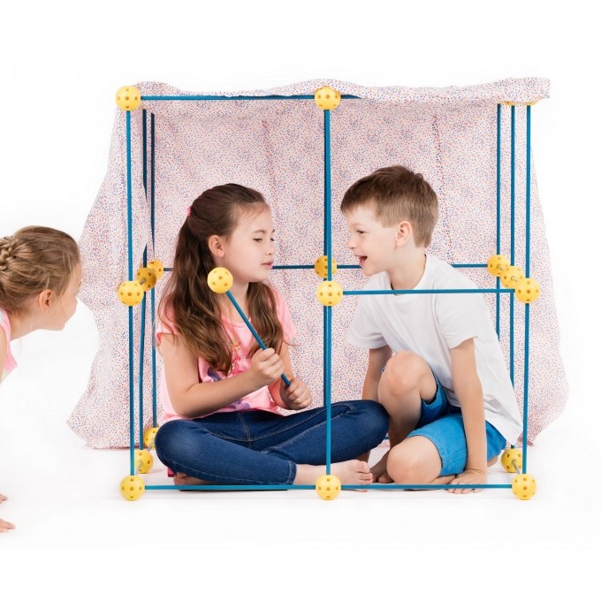 Zwariowany namiot żółto - niebieski