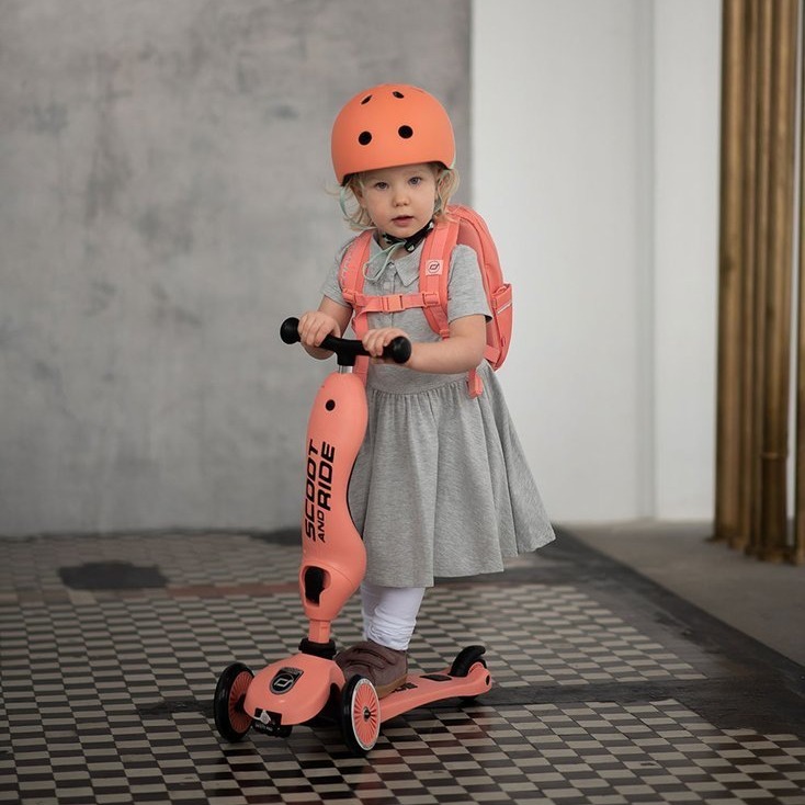 SCOOTANDRIDE, Plecak na hulajnogę dla dzieci 1-5 lat Peach SCOOTANDRIDE, Plecak na hulajnogę dla dzieci 1-5 lat Peach