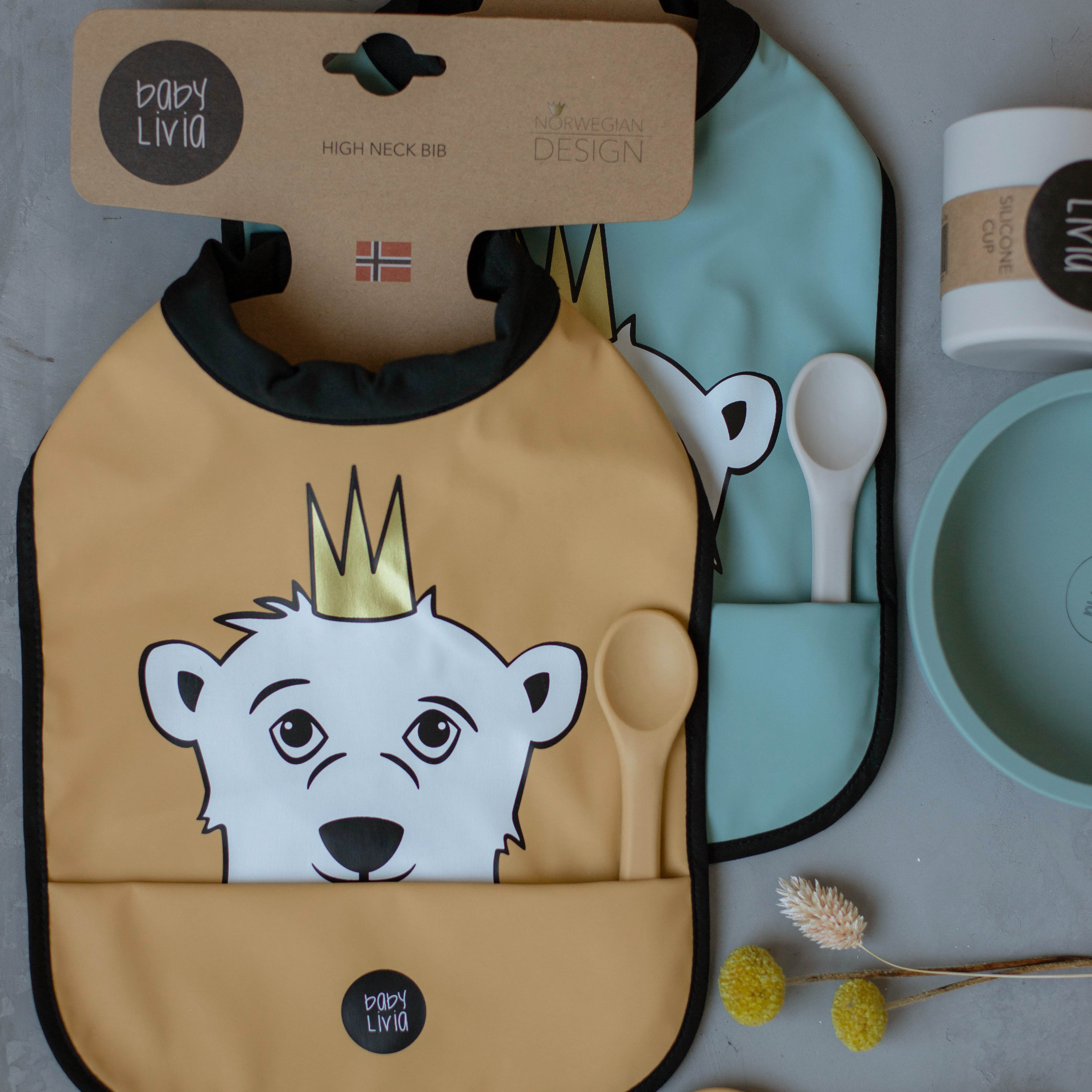 Baby Livia, Śliniak Mint Miś Baby Livia, Śliniak Mint Miś