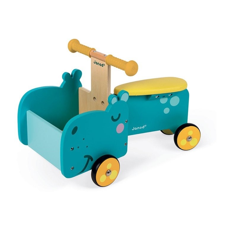 Janod, Drewniany jeździk ze skrzynią Hipopotam