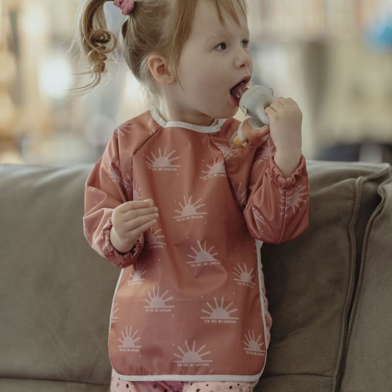 Muumee, Śliniak wodoodporny z długim rękawem Baby Bib waterproof Sun Muumee, Śliniak wodoodporny z długim rękawem Baby Bib waterproof Sun