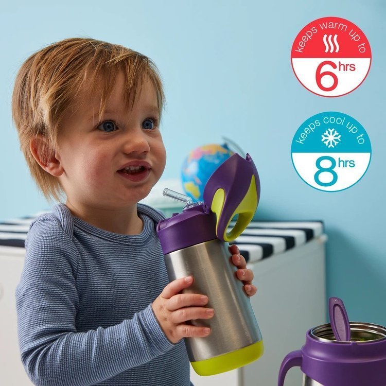 B.Box, Bidon termiczny 350 ml, Lilac Pop