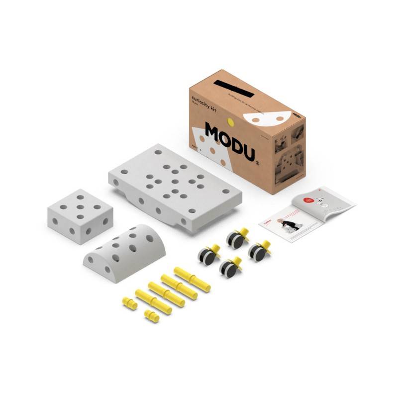 MODU, Curiosity kit 4in1 - Kreatywne klocki rozwijające motorykę dużą - żółte MODU, Curiosity kit 4in1 - Kreatywne klocki rozwijające motorykę dużą - żółte