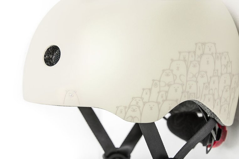 Scootandride, Kask z odblaskami XXS-S dla dzieci 1-5 lat Ash Bear