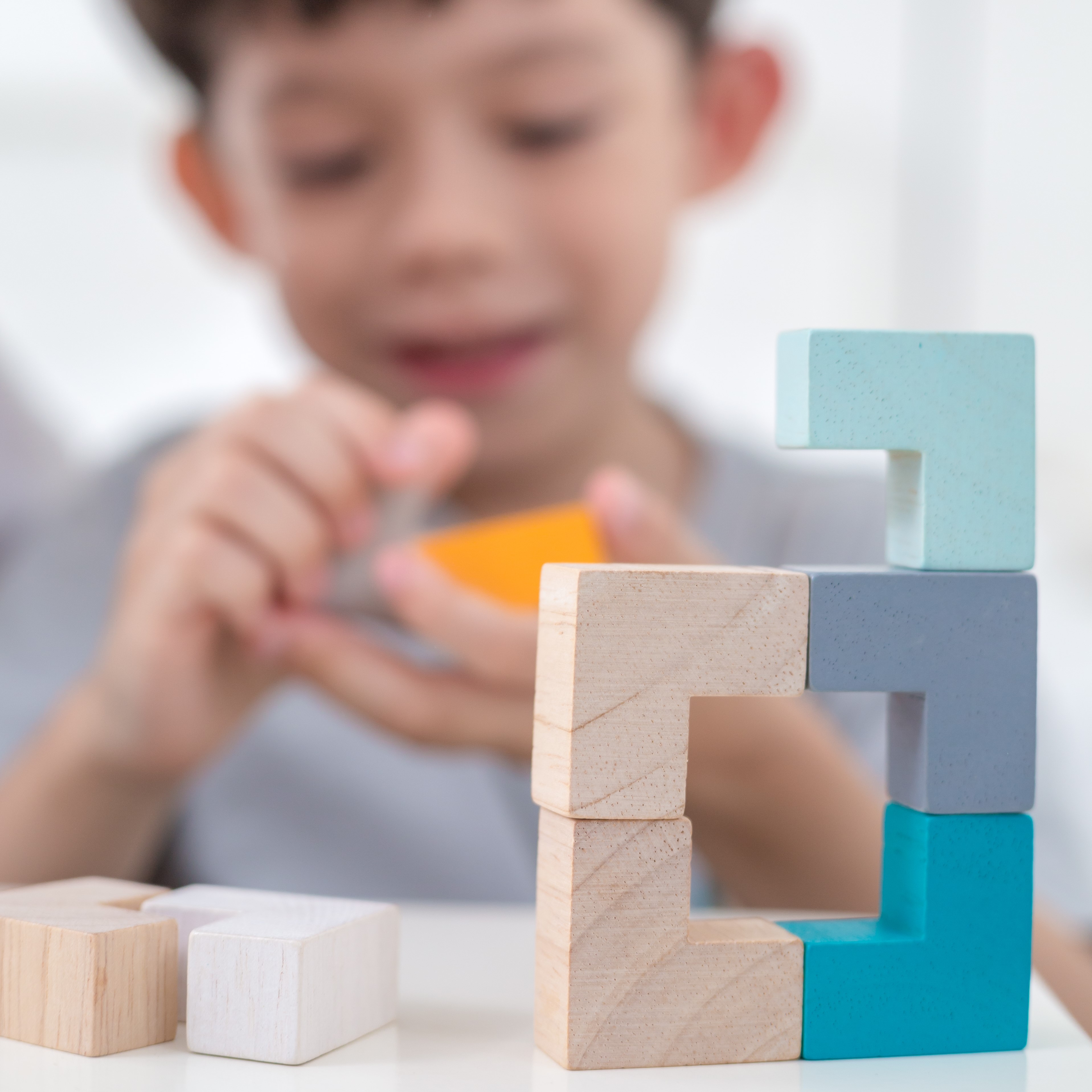 Plan Toys, Mini Puzzle w Metalowym pudełku - Sześcian