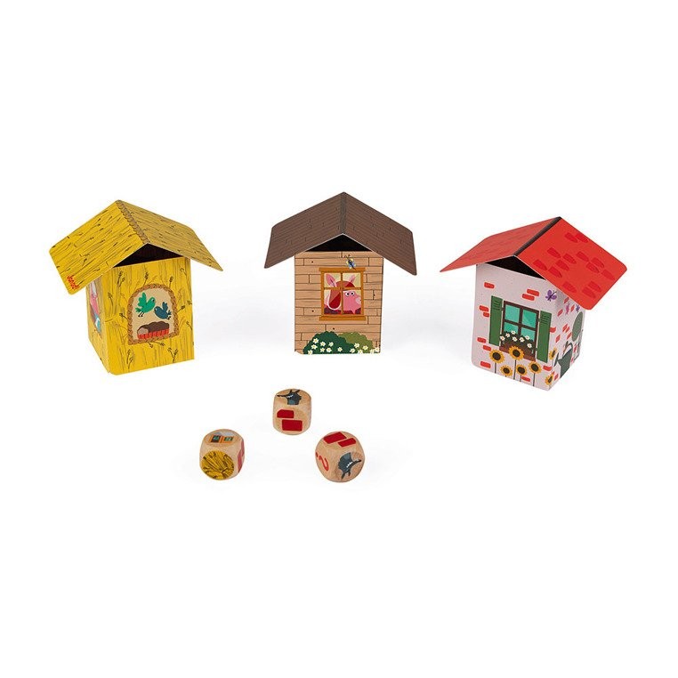 Janod, Gra zręcznościowa Trzy świnki Janod, Gra zręcznościowa Trzy świnki