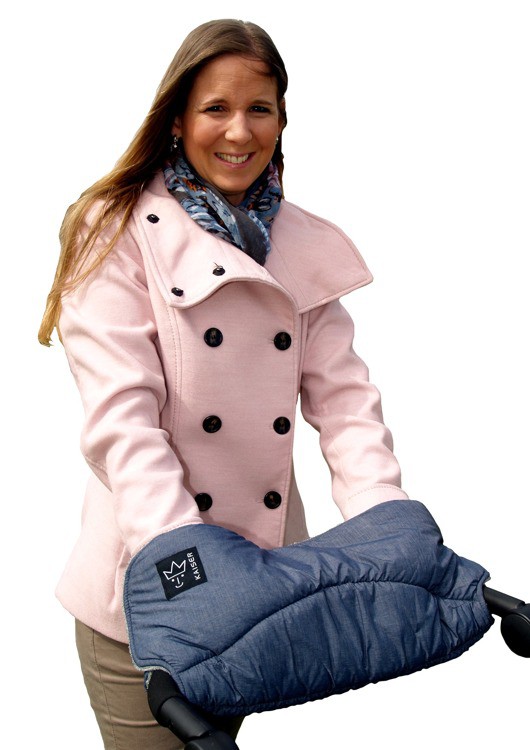 Kaiser, Mufki do wózka ALASKA MELANGE Kaiser niebieskie podwójne