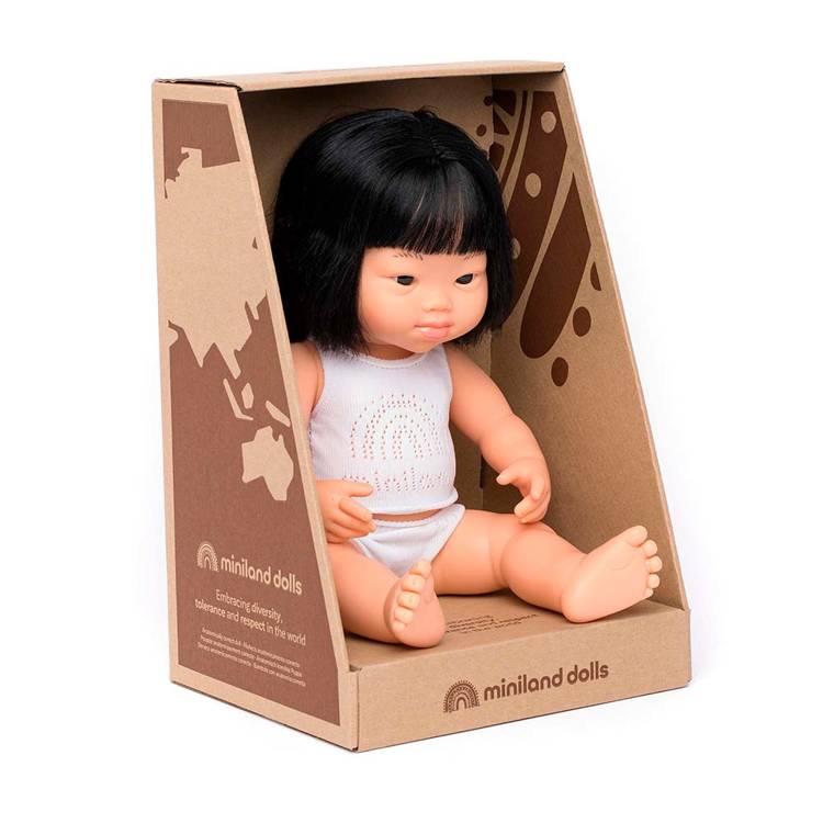 Miniland Doll, Lalka dziewczynka Azjatka DS 38cm