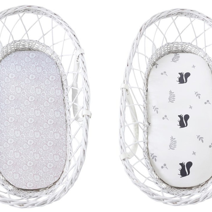 Sleepee, Prześcieradło do gondoli We Care 2-pak Pink/Wiewióry