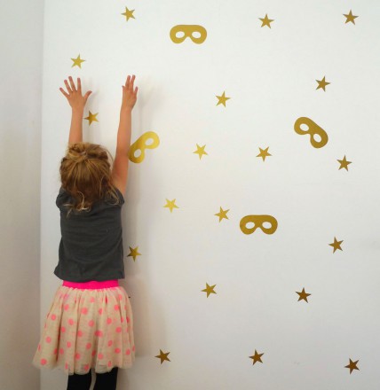 Naklejki ścienne gwiazki złote