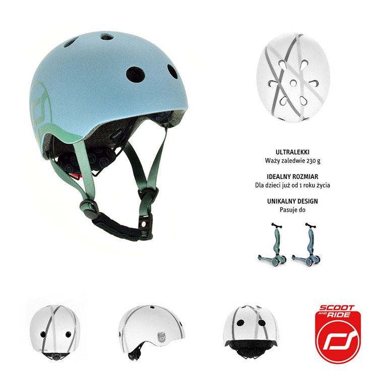 Scootandride, Kask dla dzieci 1-5 lat Steel