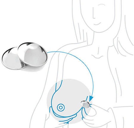 Srebrne nakładki na brodawki piersiowe Silverette