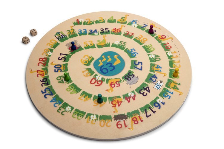 BS Toys, 2w1 drewniany Chińczyk z kartami / Gęś