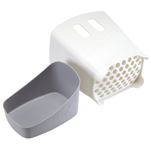 Ubbi, pojemnik 2 częściowy na zabawki kąpielowe - szary Ubbi, pojemnik 2 częściowy na zabawki kąpielowe - szary