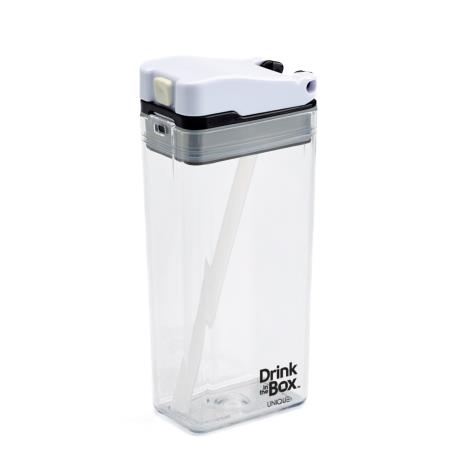 Drink In The Box, MODERN Bidon ze słomką CLEAR 350 ml Drink In The Box, MODERN Bidon ze słomką CLEAR 350 ml