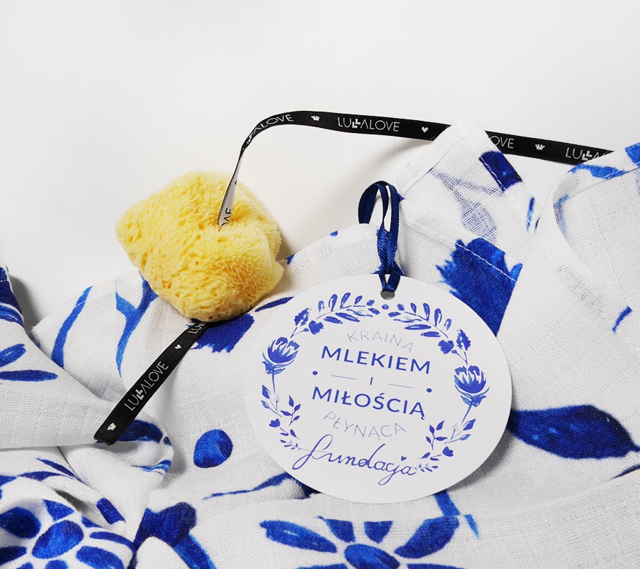 Lullalove, Zestaw gąbeczka do demakijażu + myjka Kraina Mlekiem i Miłością płynąca Lullalove, Zestaw gąbeczka do demakijażu + myjka Kraina Mlekiem i Miłością płynąca