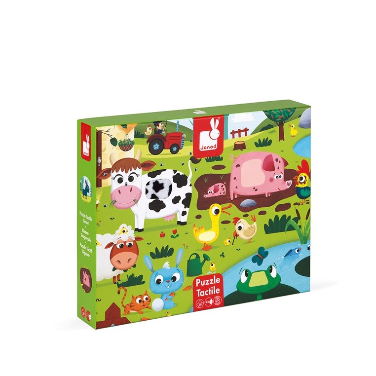 Janod, Puzzle sensoryczne 20 elementów Farma Janod, Puzzle sensoryczne 20 elementów Farma