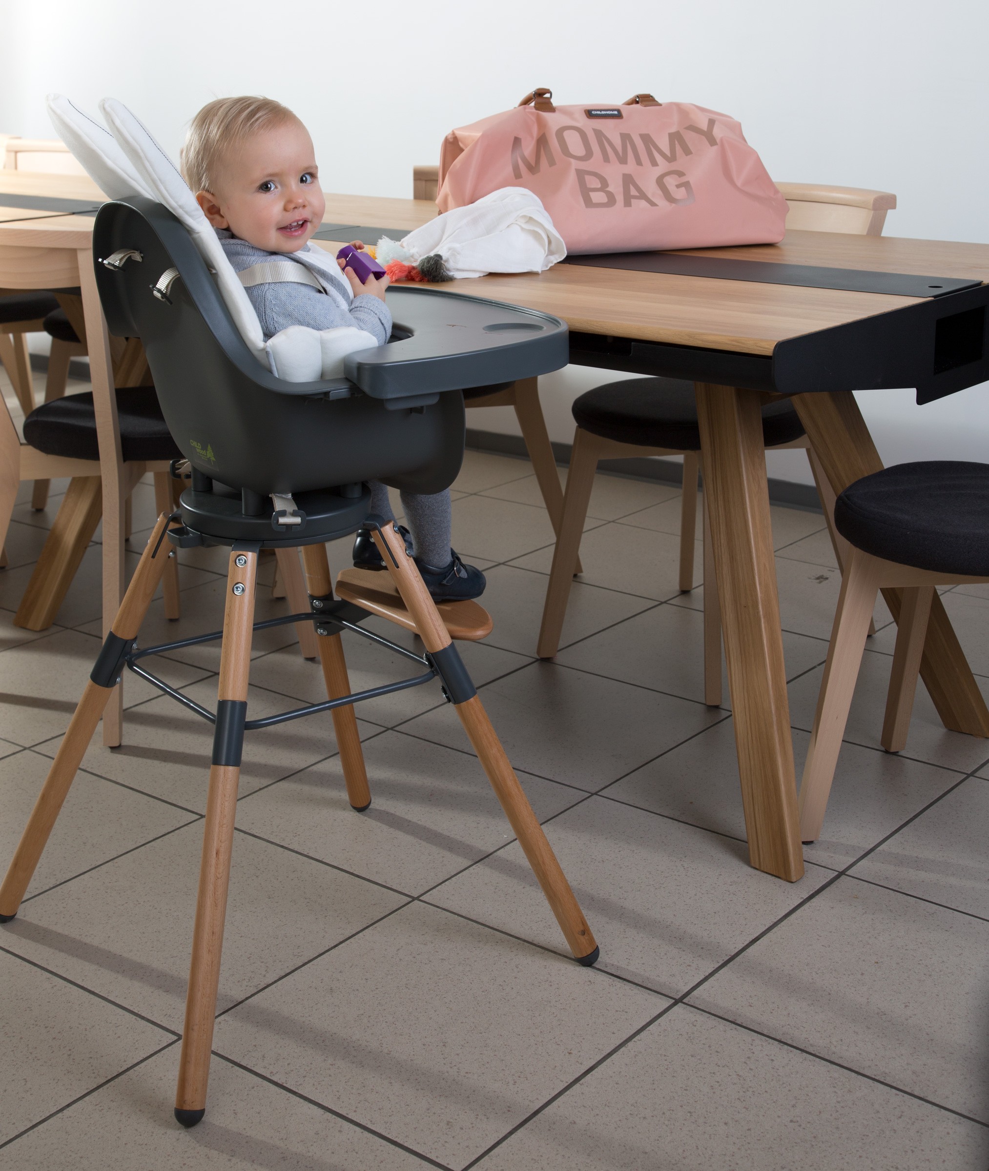 Childhome, Krzesełko do karmienia Evolu 2 ONE80 Natural/Anthracite Childhome, Krzesełko do karmienia Evolu 2 ONE80 Natural/Anthracite
