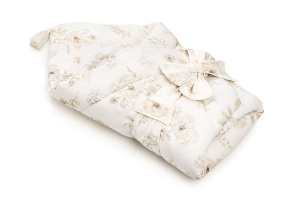 My Memi, 2w1 bambusowy rożek i kołderka boho flowers