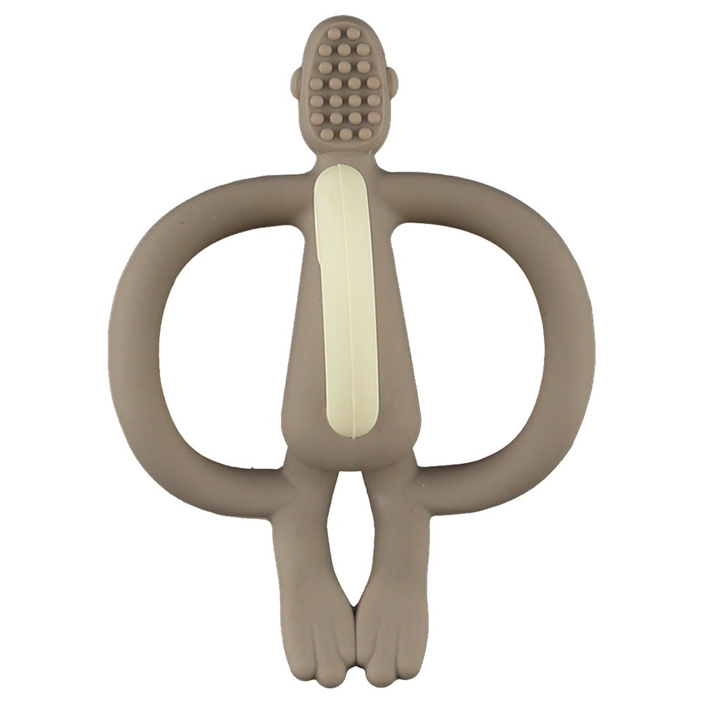Matchstick Monkey, Gryzak Masujący ze Szczoteczką Szary Matchstick Monkey, Gryzak Masujący ze Szczoteczką Szary