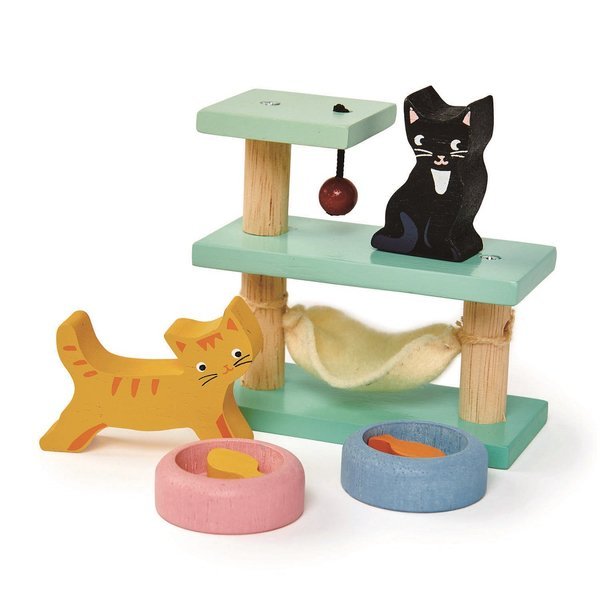 Tender Leaf Toys, Drewniane figurki do zabawy - kotki