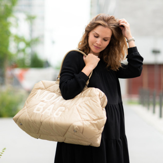 Childhome, Torba Mommy bag Pikowana Beżowa Childhome, Torba Mommy bag Pikowana Beżowa