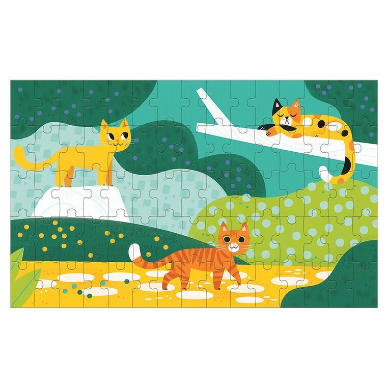 Mudpuppy, Puzzle soczewkowe z ruchomym obrazkiem 3D Duże i małe koty 75 elementów 5+ Mudpuppy, Puzzle soczewkowe z ruchomym obrazkiem 3D Duże i małe koty 75 elementów 5+