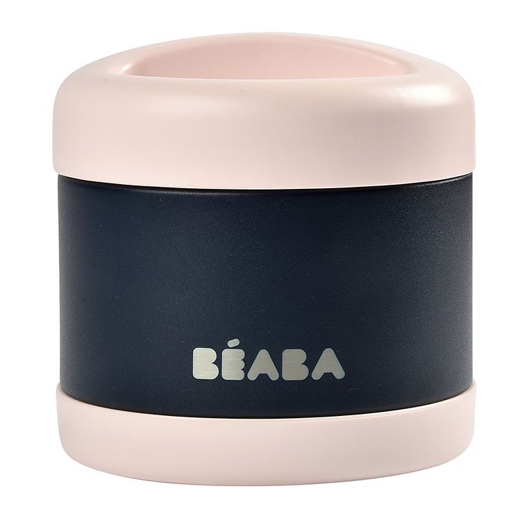 Beaba, Pojemnik - termos obiadowy ze stali nierdzewnej z hermetycznym zamknięciem duży 500 ml light pink/night blue Beaba, Pojemnik - termos obiadowy ze stali nierdzewnej z hermetycznym zamknięciem duży 500 ml light pink/night blue