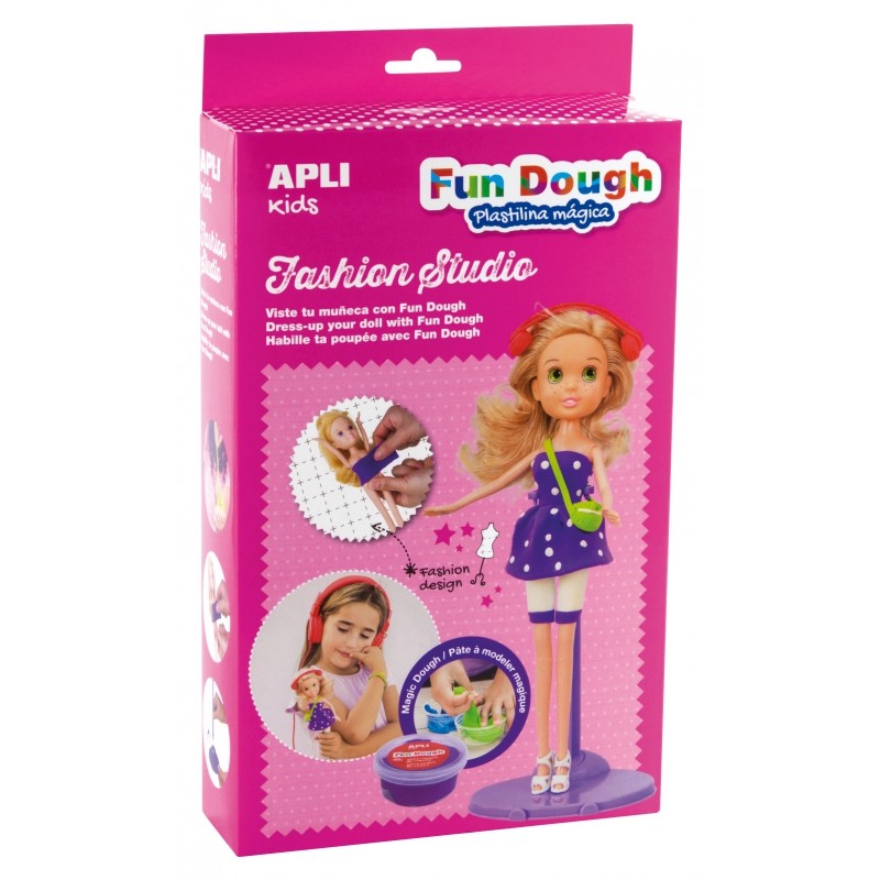 Apli Kids, Zestaw do stylizacji z lalką i masą plastyczną - Blondynka