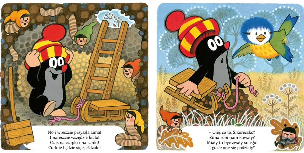 Bajka, "Krecik i sanki" Małgorzata Strzałkowska