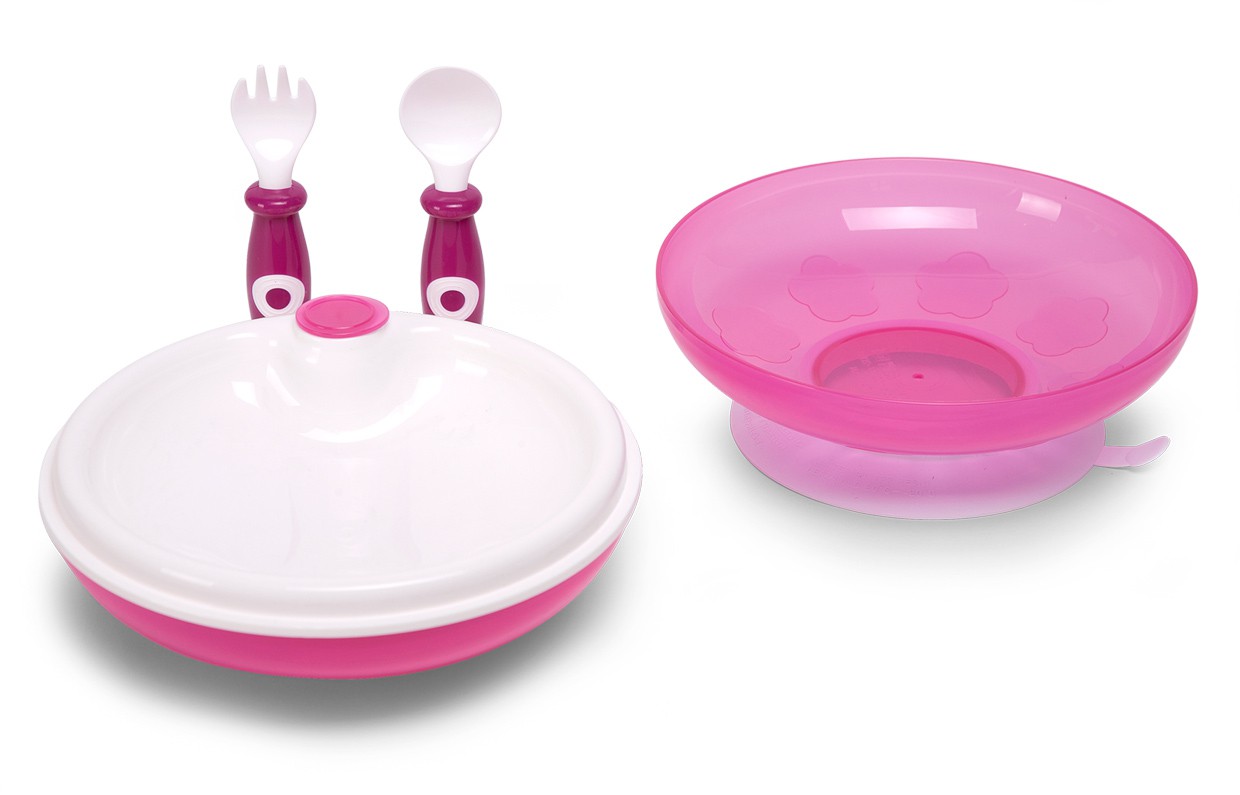 ZESTAW OBIADOWY Z TERMICZNĄ MISECZKĄ  RÓŻOWY ZESTAW OBIADOWY Z TERMICZNĄ MISECZKĄ  RÓŻOWY