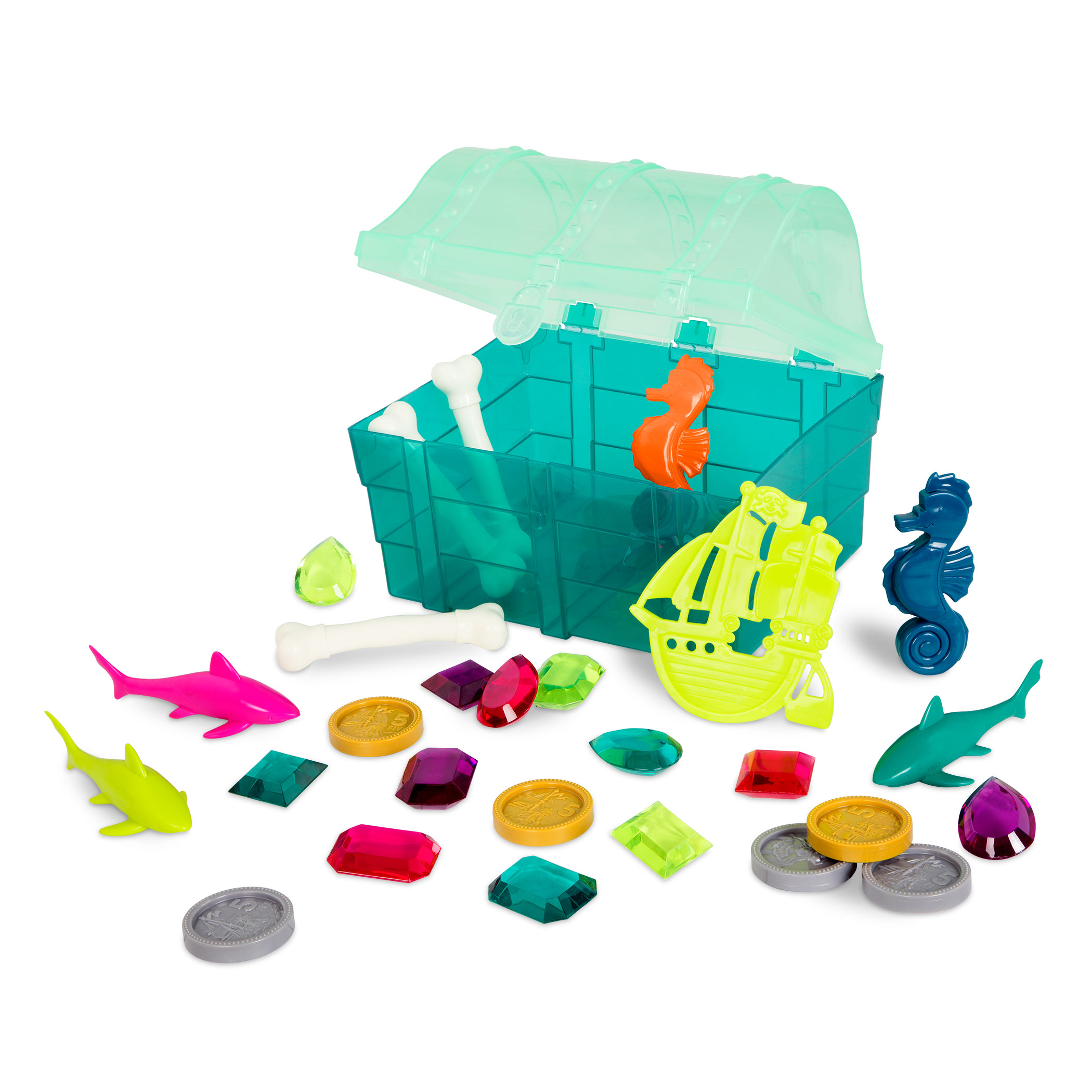 Btoys, Treasures Ahoy – Skarby Pirata – zestaw zabawek do wanny i basenu