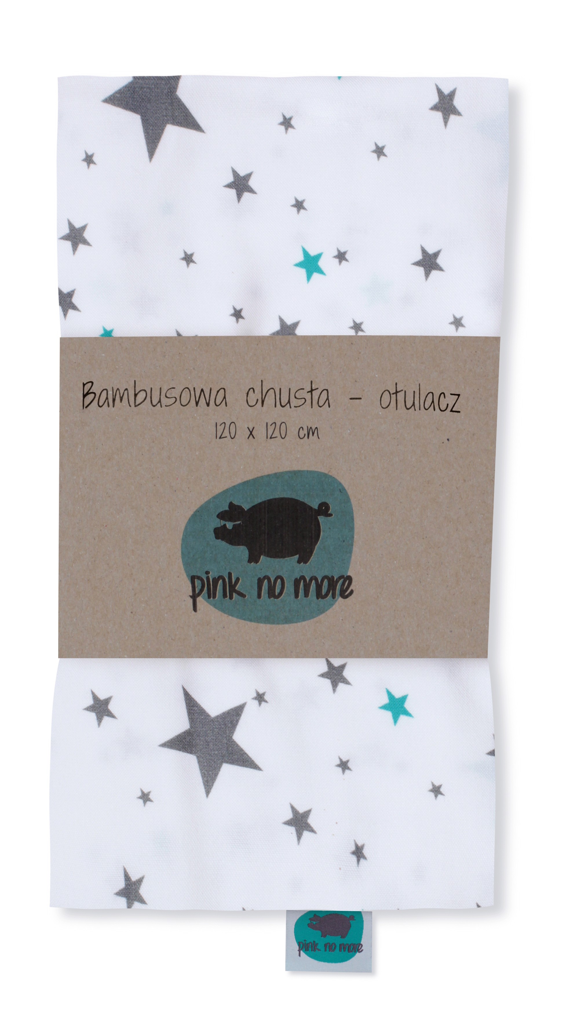 Bambusowa chusta/otulacz – Gwiazdy 120x120cm