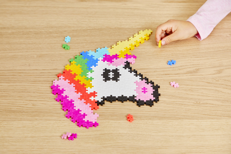 Plus-Plus Mini, Puzzle Po Numerach 250 Szt - Jednorożec Plus-Plus Mini, Puzzle Po Numerach 250 Szt - Jednorożec