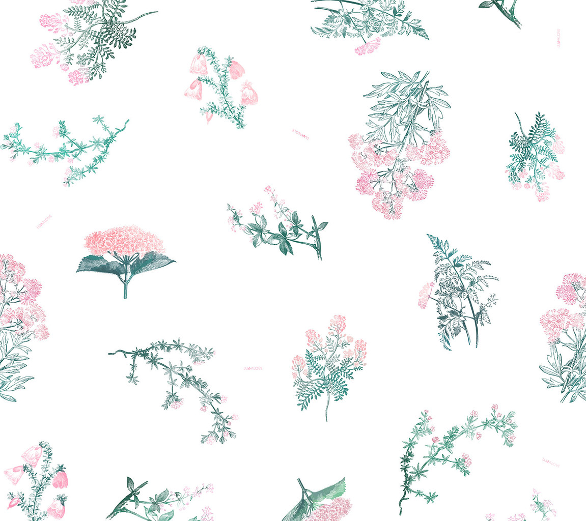 Lullalove, Rożek / mata niemowlęca - Zielnik Róż