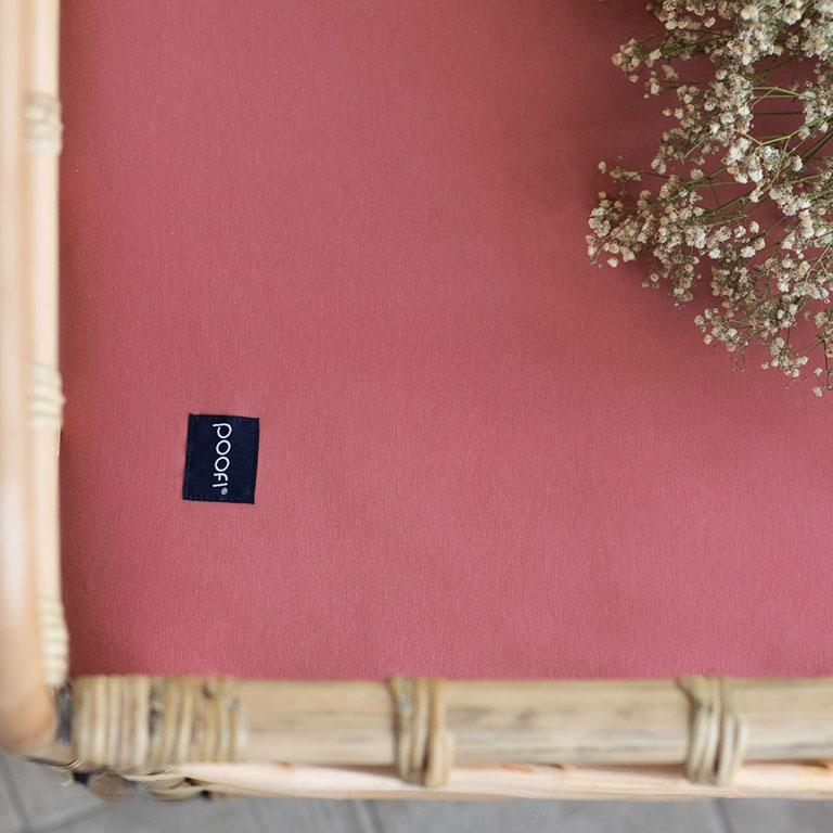 Poofi, Prześcieradło Organic&Color 70x140 - herbaciana róża