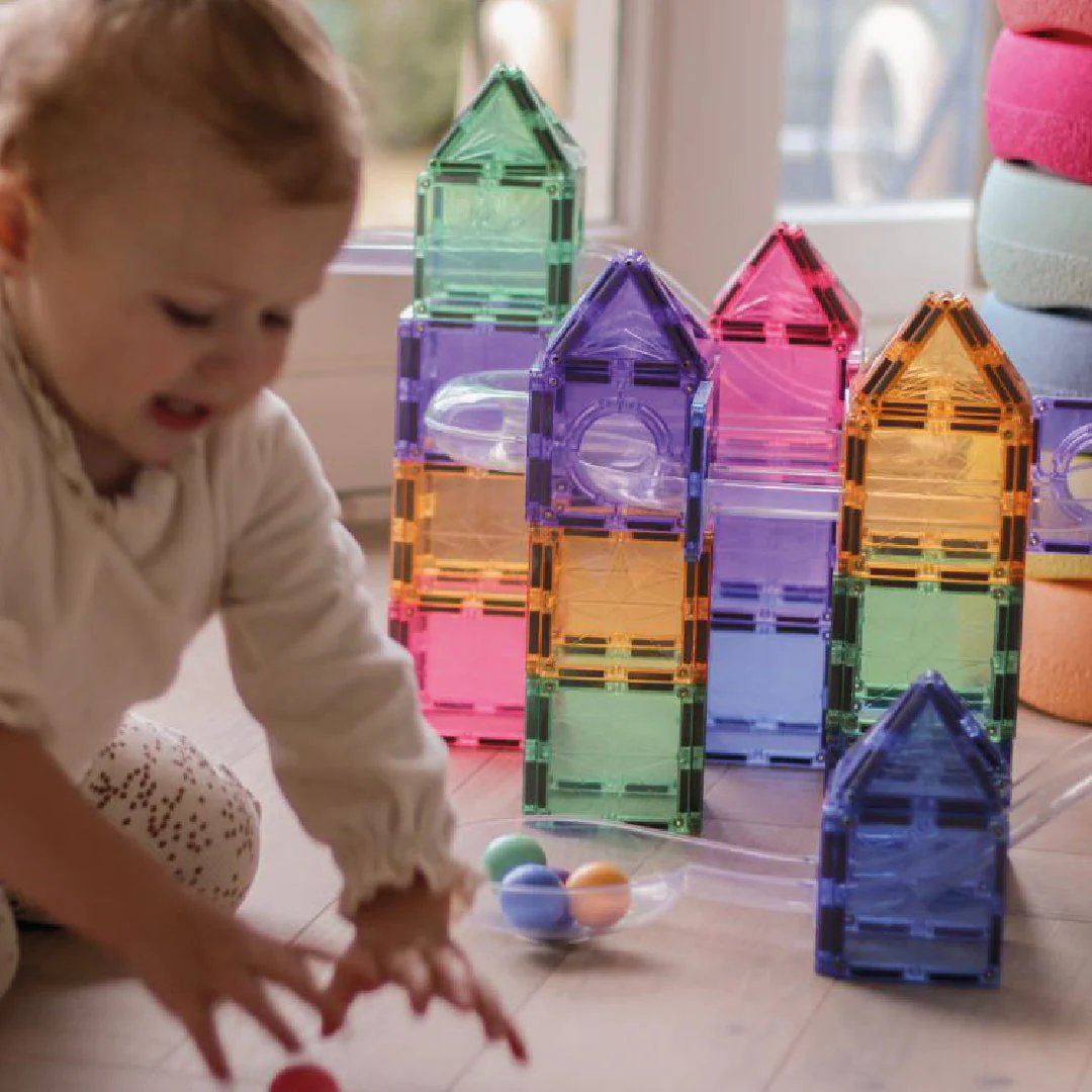 Cleverclixx, Klocki Magnetyczne Ball Run Creative Pack Pastel  70 El.