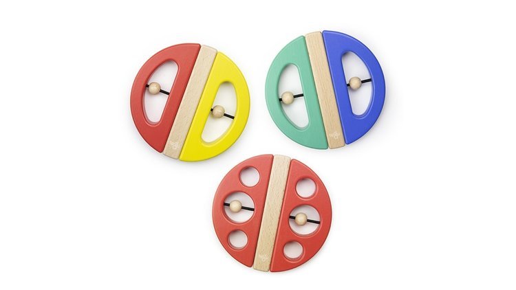 Tegu, Drewniane klocki magnetyczne BABY & TODDLER Swivel Bug Teal/Blue