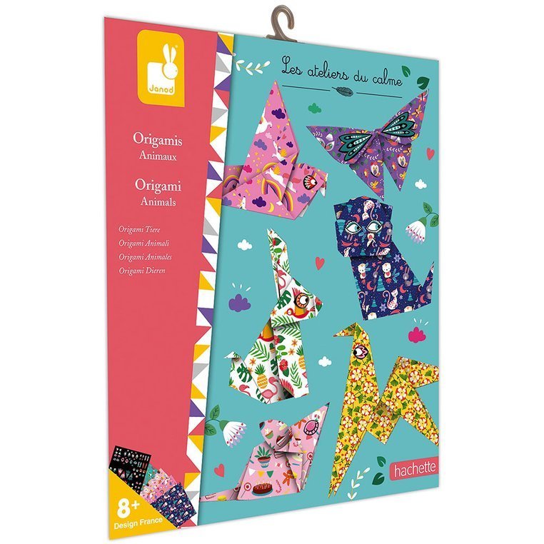 Janod, Zestaw kreatywny do tworzenia origami Zwierzątka 8+ Janod, Zestaw kreatywny do tworzenia origami Zwierzątka 8+