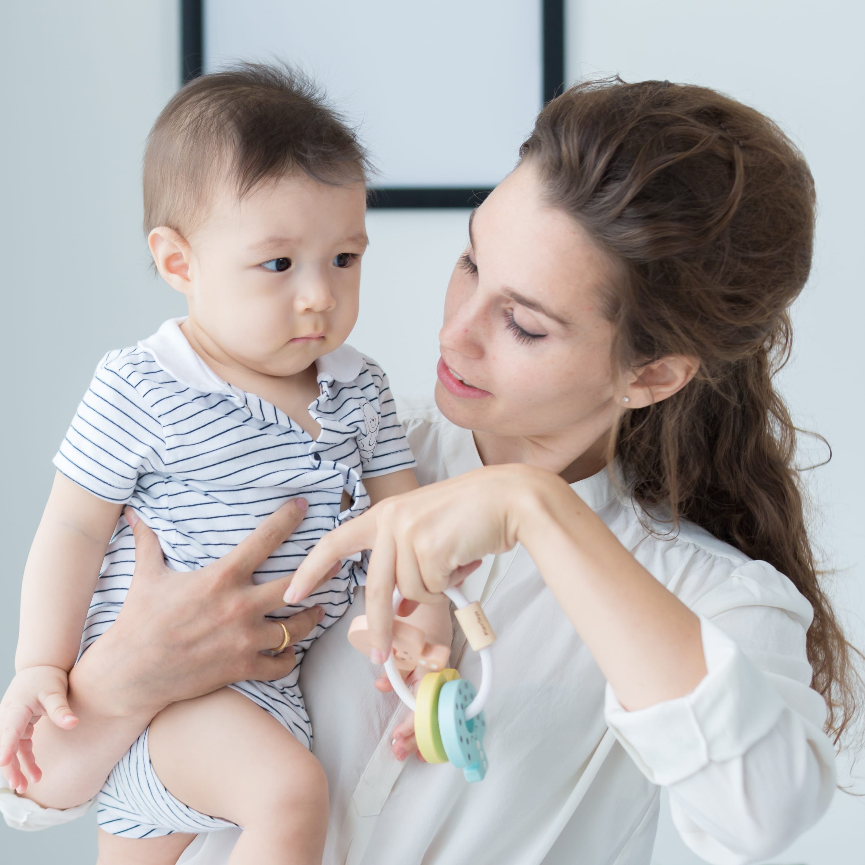 Plan Toys, Pastelowa grzechotka klucze Plan Toys, Pastelowa grzechotka klucze