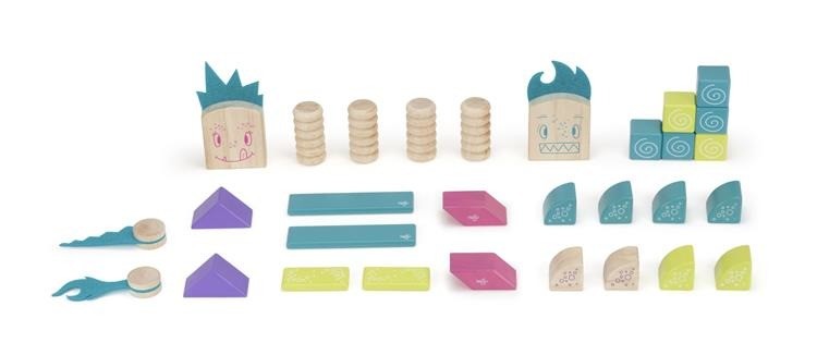 Tegu, Drewniane klocki magnetyczne STICKY MONSTERS Beans & Tumtum Tegu, Drewniane klocki magnetyczne STICKY MONSTERS Beans & Tumtum