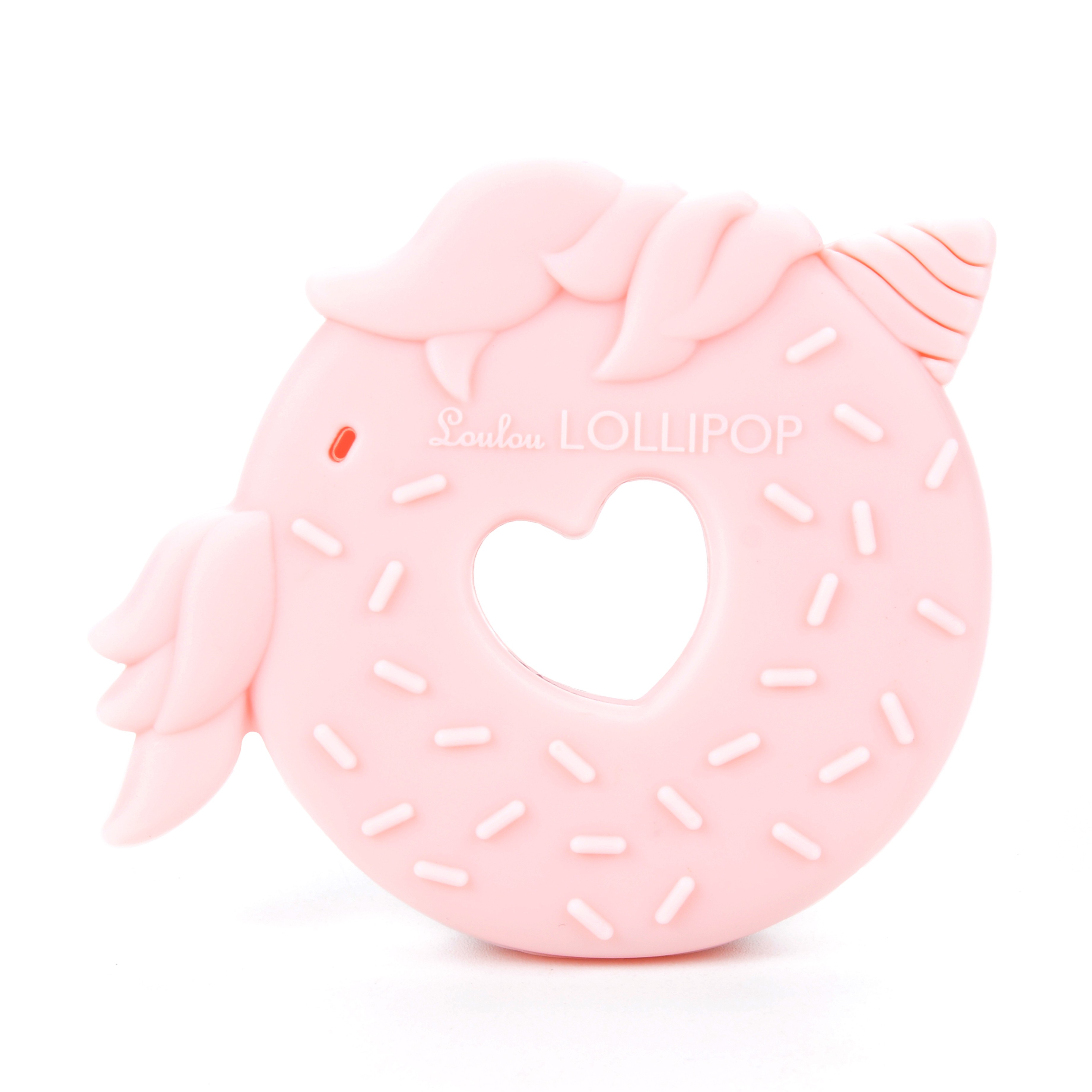 LouLou Lollipop, gryzak silikonowy z zawieszką Unicorn Donut pink LouLou Lollipop, gryzak silikonowy z zawieszką Unicorn Donut pink